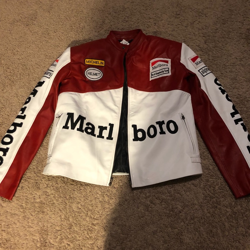 *RARE* Harley Davidson Marlboro Racing Leather Jacket size XL